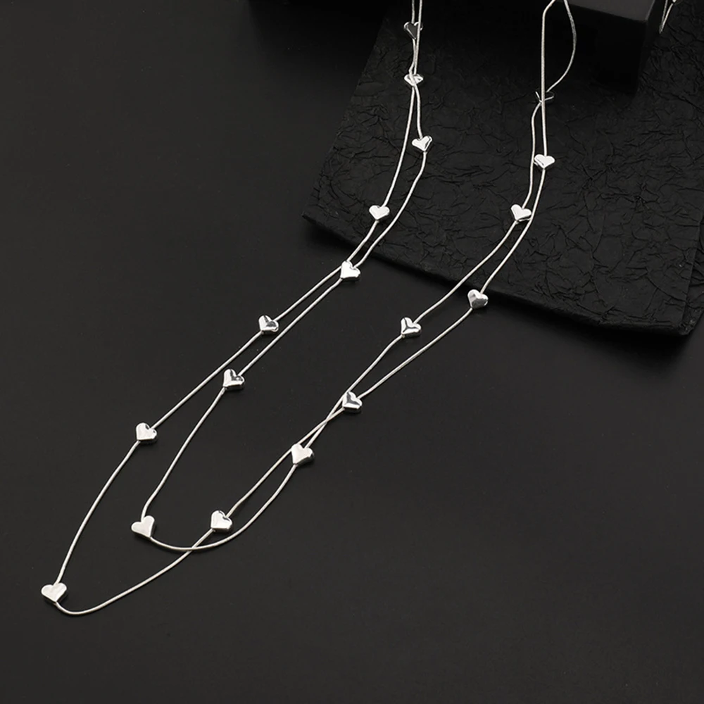 Винтажные Длинные ожерелья-цепочки ожерелье с милым сердцем новые в готическом