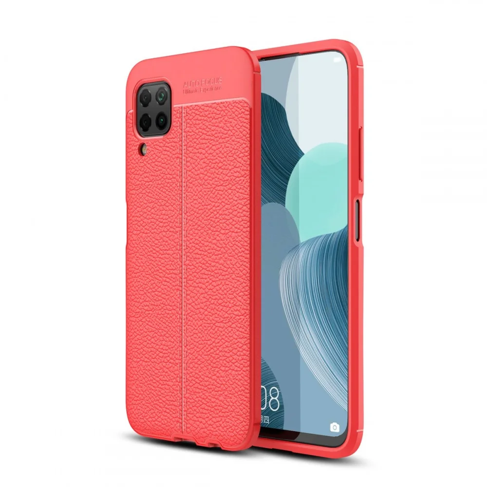 

Чехол для телефона, совместимый с Huawei P40 Lite, кожаный, силиконовый, красный
