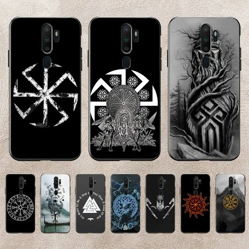 

Slavic Viking Symbol Kolovrat Phone Case For Redmi 9A 8A 6A Note 9 8 10 11S 8T Pro K20 K30 K40 Pro PocoF3 Note11 5G Case