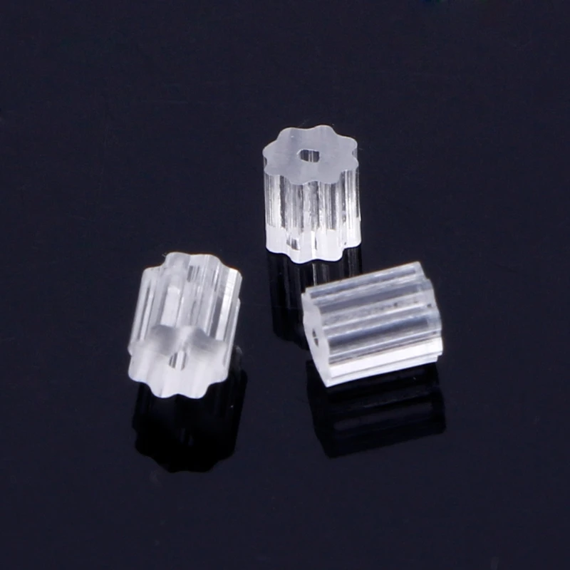

1000PCS Clear Petal-Eze Flower Style Plastic Rubber Earring Back Jewelry Finding