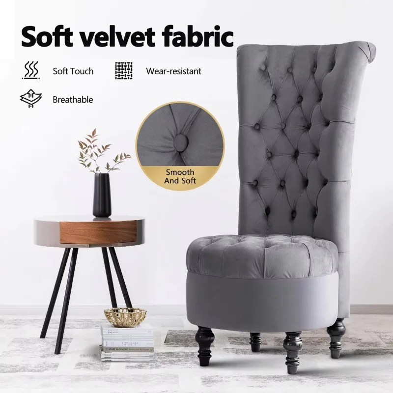 Deluxe Suite Современный бархатный стул с высокой спинкой трансформируемый