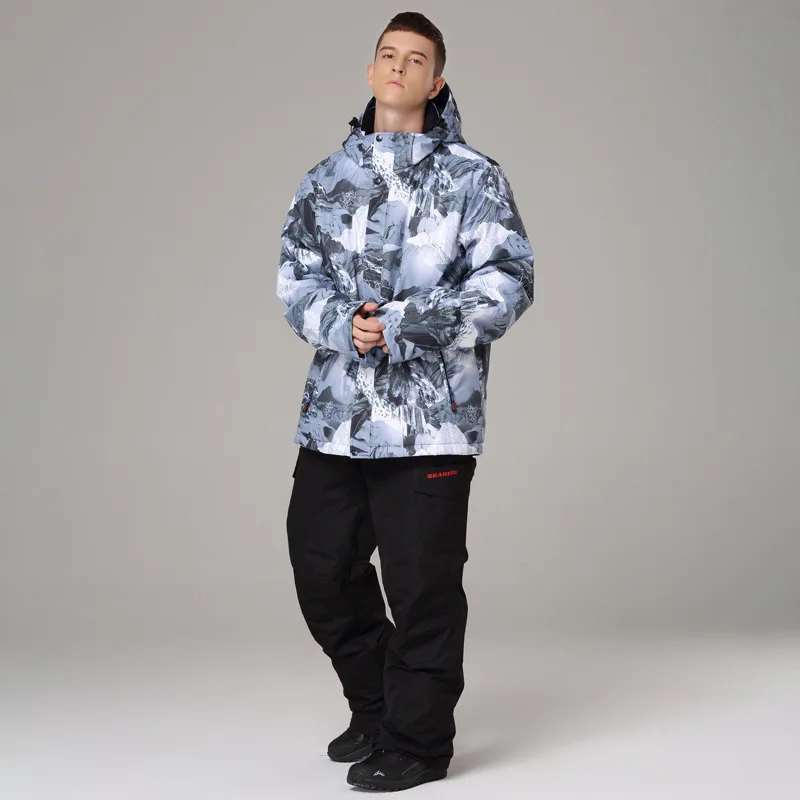 

Searipe Лыжный комплект ветрозащитная водонепроницаемая куртка и брюки, мужская и женская одежда для снега, высокоэластичная зимняя теплая уличная одежда для сноуборда