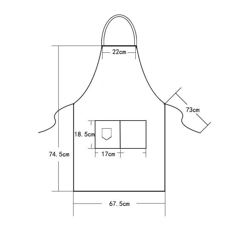 Новая модная холщовая кухня Мужской рабочий фартук шеф-повара для гриля