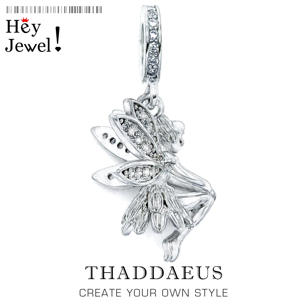 

Magically Elf Fairy Dazzle Pendant 925 Sterling Silver Dangle Charm Fit Bracelet Necklace Women Cute Fine Jewelry