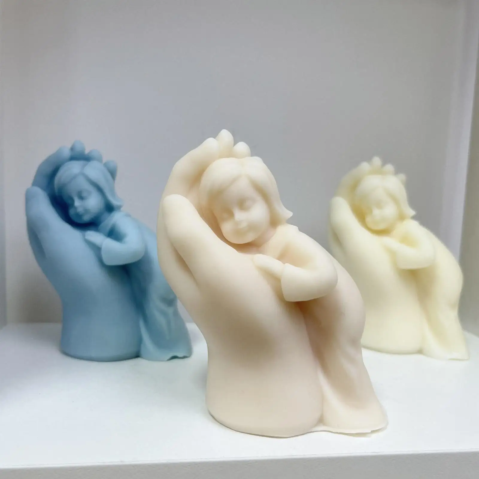 

Mother Child Silicone Candle Mold DIY Aromatherapy Candle Gypsum Resin Crafts Silicone Mould Candles Baby Baptized Gift