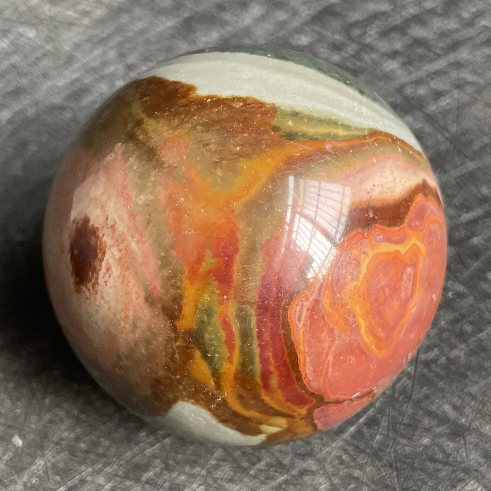 

242g Natural Crystal Ball Ocean Jasper Sphere Rock Decoration Rough Polished Quartz Stone Healing