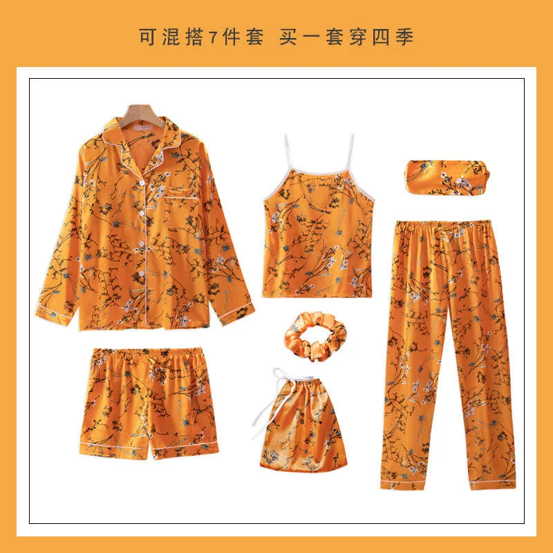 Women's Pajamas Suit Full Sleeve T-shirt Pants Sexy Flower Print Pyjama Cartoon Cute Homewear Cozy Fashion Striped Sleepwear Set