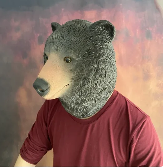 Маска белки на Хэллоуин забавный латексный медведь Полнолицевая маска реквизит