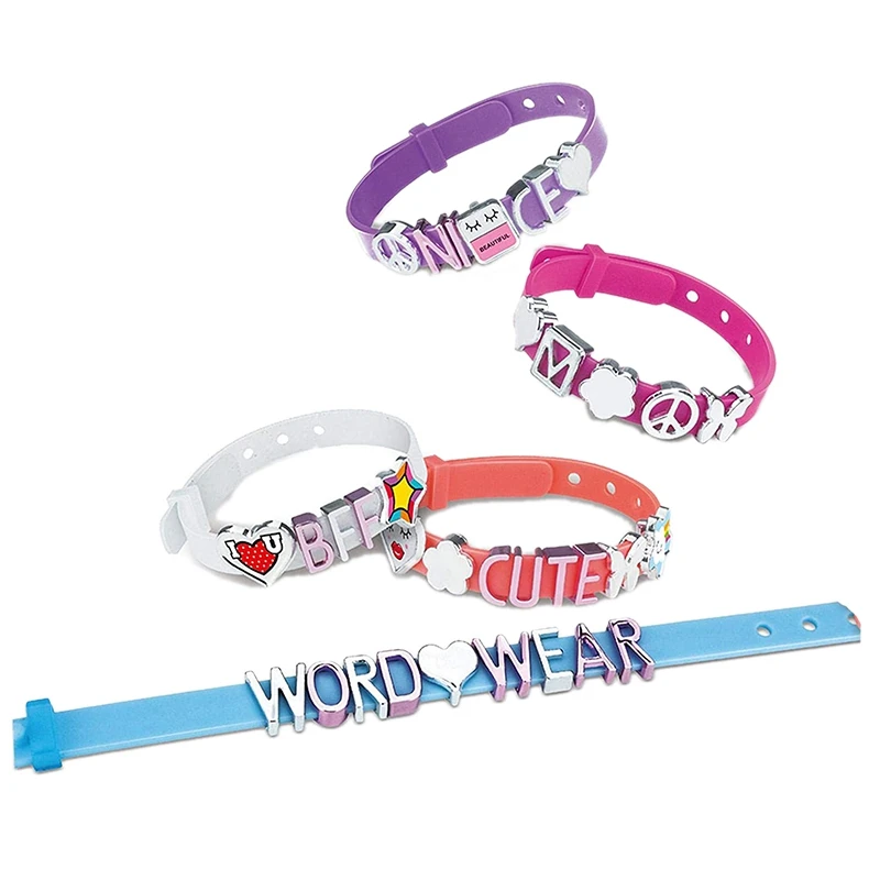 

Diy Bracelet Set Innovative Toy Homemade Woven Letter Necklace For Kids Making Kit Play House Girl Diy Watch