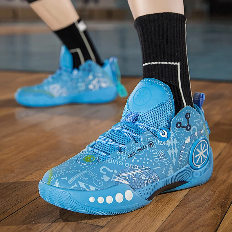 

New Trend Unisex Gym Basketball Boots Non-Slip Outdoor Shoes Boys Mid Top Basketball Shoe Mens Womens Brand Sport Shoes Couples