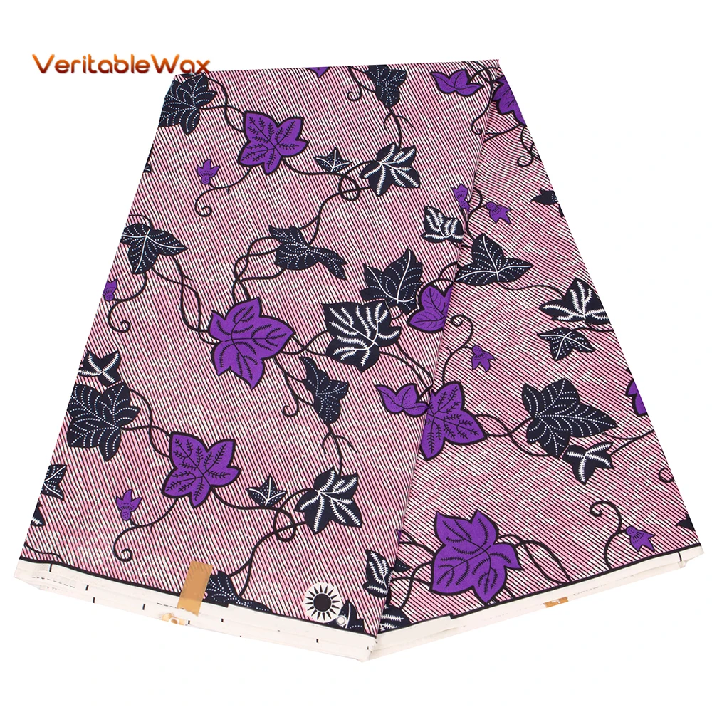 6 ярдов/партия африканская ткань Veritablewax Анкара полиэстер Farbic для шитья ткани с рисунком листьев от ярда дизайнера FP6478