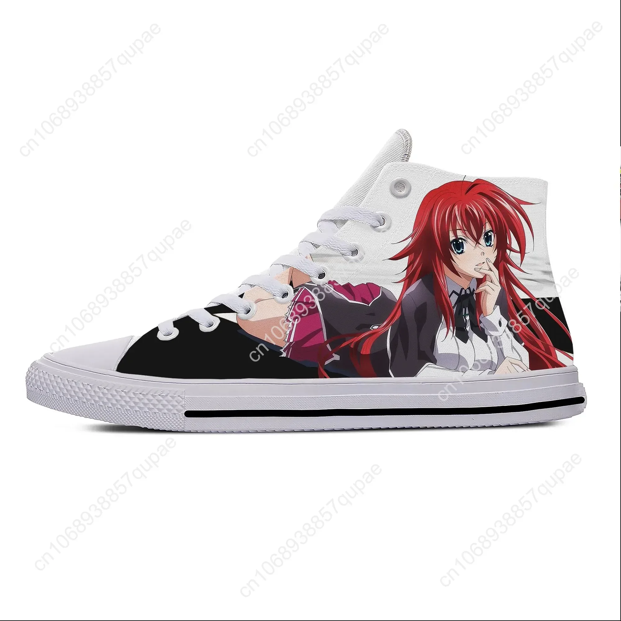 Anime Manga Cartoon High School DxD Rias Gremory Casual Shoes Breathable Men Women Custom Sneakers Lightweight Board
