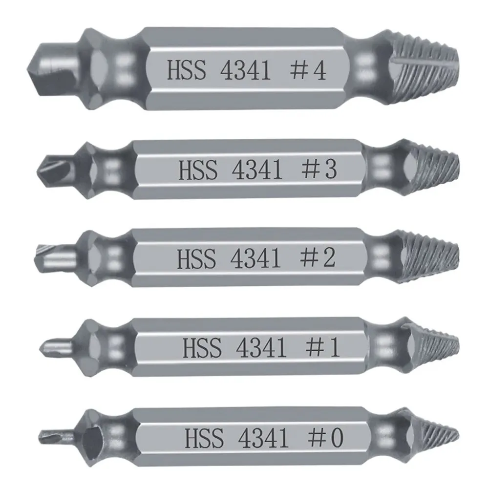 5 шт. экстрактор для удаления поврежденных болтов сверла 2-4 мм/3-5 мм/4-8 мм/5-10 мм/6-12
