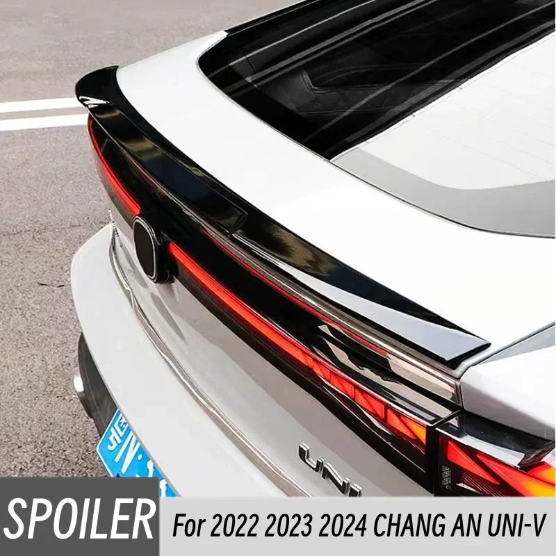 Для 2022 2023 2024 CHANG AN UNI-V АБС-пластик черный карбон задняя крышка багажника багажник