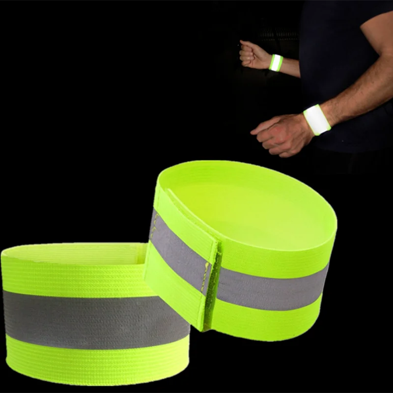 

1pc Luminous Night Reflective Safety Warning Belt Night Run Armbands Outdoor Sports Safety Running Cycling Arm Strap Arm Bands