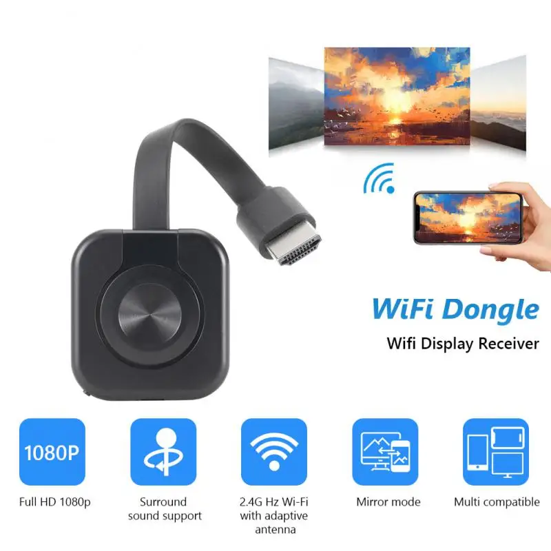 

1080P Wireless WiFi Display Dongle TV Stick Video Adapter HDMI-compatible Mirroring Share For IPhone IOS Android Phone To TV