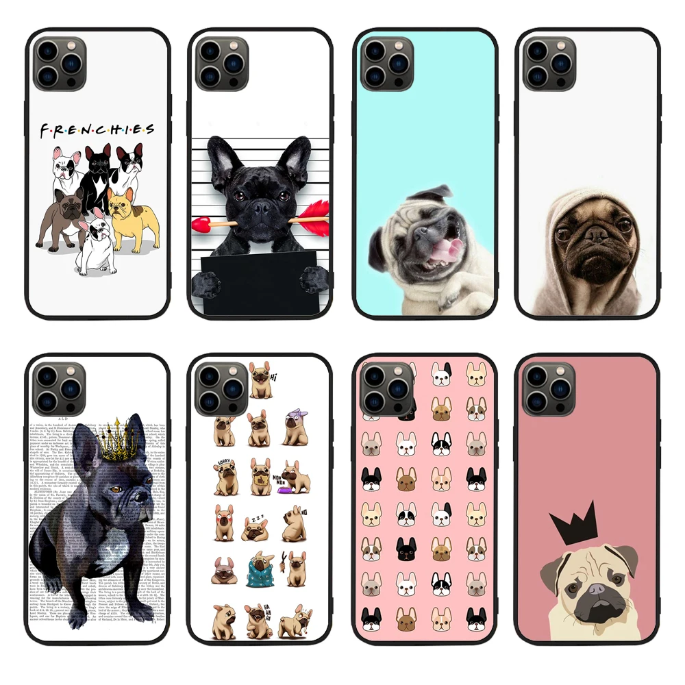 

French Bulldog Dog Phone Case For Apple iPhone 13 Pro Max 11 12 13Mini X XR XS 6 6s 7 8Plus Non-slip Phone Cover