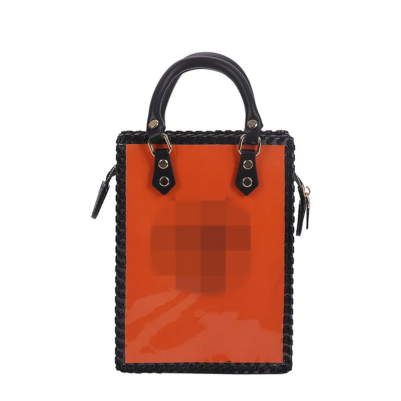 DIY Paper Tote Shoulder Bags Handmade PVC Bag Accessories Set Women Lady Crossbody Handbags Transparent Bags