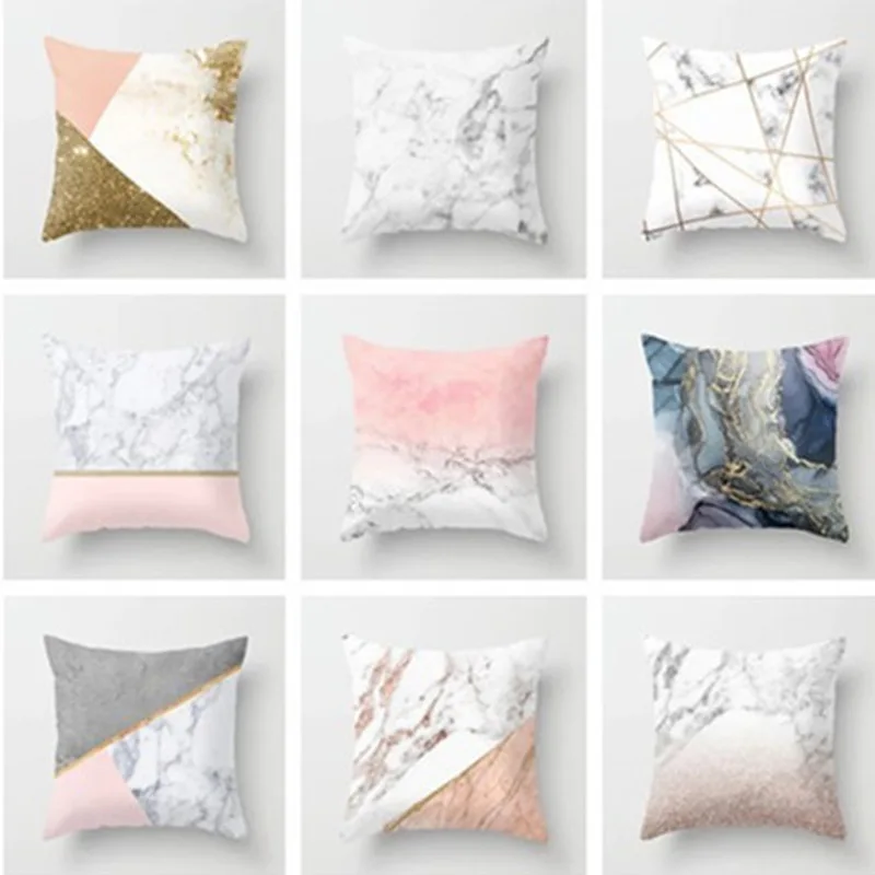 

45*45cm Decorative Cushion Covers Marble Pattern Pillows Case Home Decor Pillow Cover Throw Pillow Case Sofa Cushion Cover