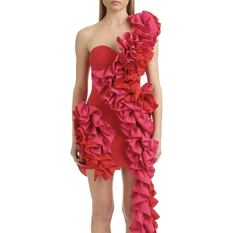 Новинка 2024 Бандажное платье для женщин эластичное облегающее мини-платье на одно