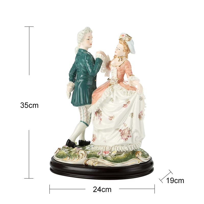 

European-style British couple ornaments figures porcelain dolls ceramic crafts boutique villa living room decorations