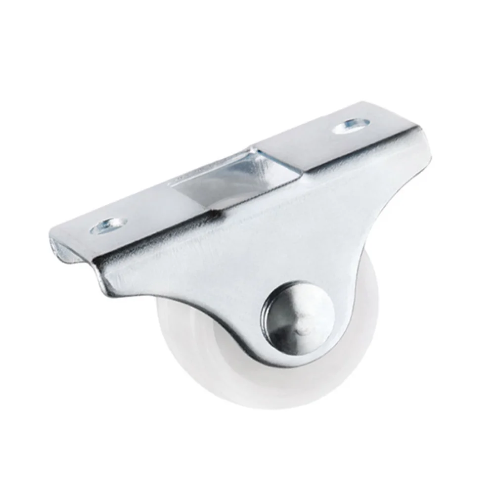 

4 Pcs White Plastic 25mm Diameter Furniture Replacement Caster Wheel Plastic Fixed Caster Guide Wheel Furniture Hardware