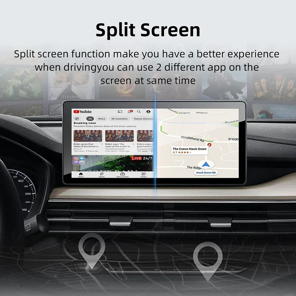 CarPlay AI Box Android 13.0 Auto Беспроводной адаптер для автомобиля Встроенный проводной VW