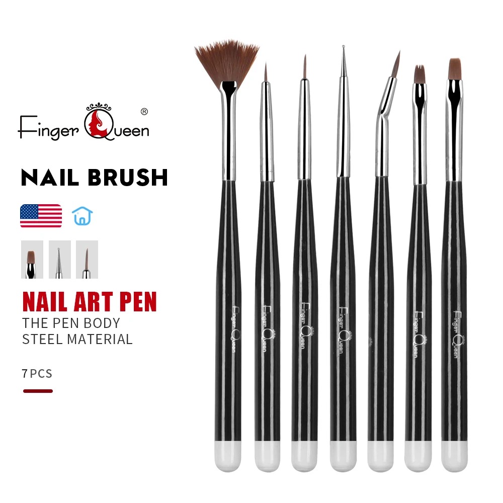 

Искусство ногтей, искусство, живопись, кисть 7 шт./компл., акриловая пудра, резьба, УФ-гель, удлинение, ручка для маникюра