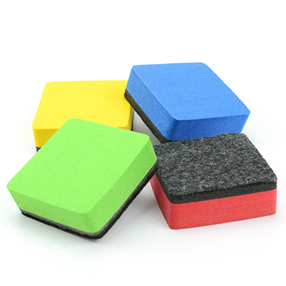 

12pcs Office Supplies Square School Home Assorted Color Magnetic Whiteboard Eraser Small Portable With Felt Pad Chalkboard