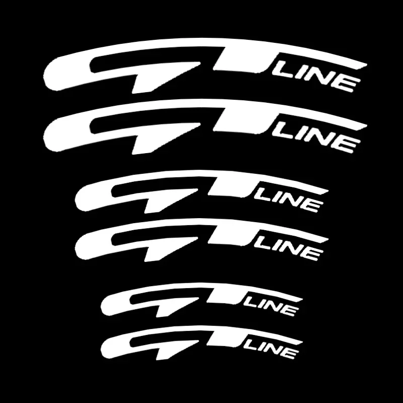 

Наклейка клещевая для автомобильного тормоза Kia GTLINE, термостойкая водонепроницаемая пленка с логотипом, накладка на колесо, аксессуары для бровей, 6 шт.