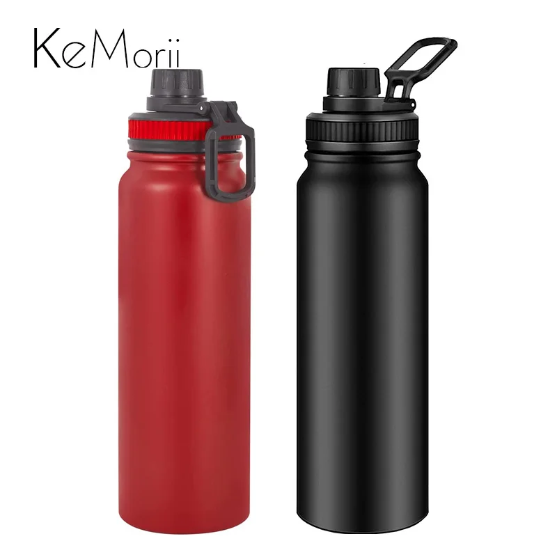 304 Stainless Steel Sport Water Bottle Portable Travel Cup Double Wall Vacuum Flask Insulated Thermos Bottle 600/800/1000ML
