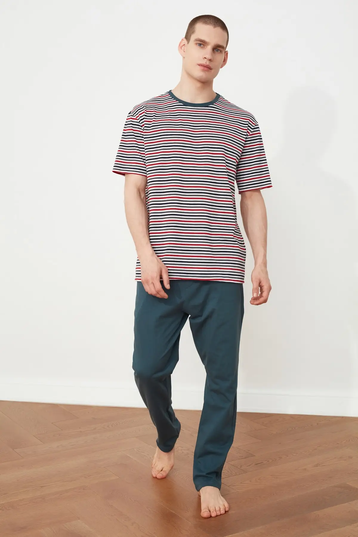 

Trendyol Striped Knitted Pajamas Set THMSS21PT0692