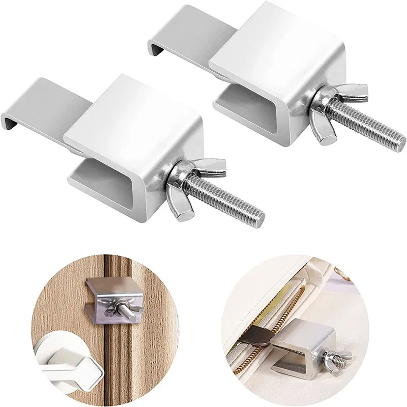 

Portable Door Stopper Stainless Self-Defense Doorstop Lock Travel Anti-theft Childproof Safety Home Latch Hotel Door Lock