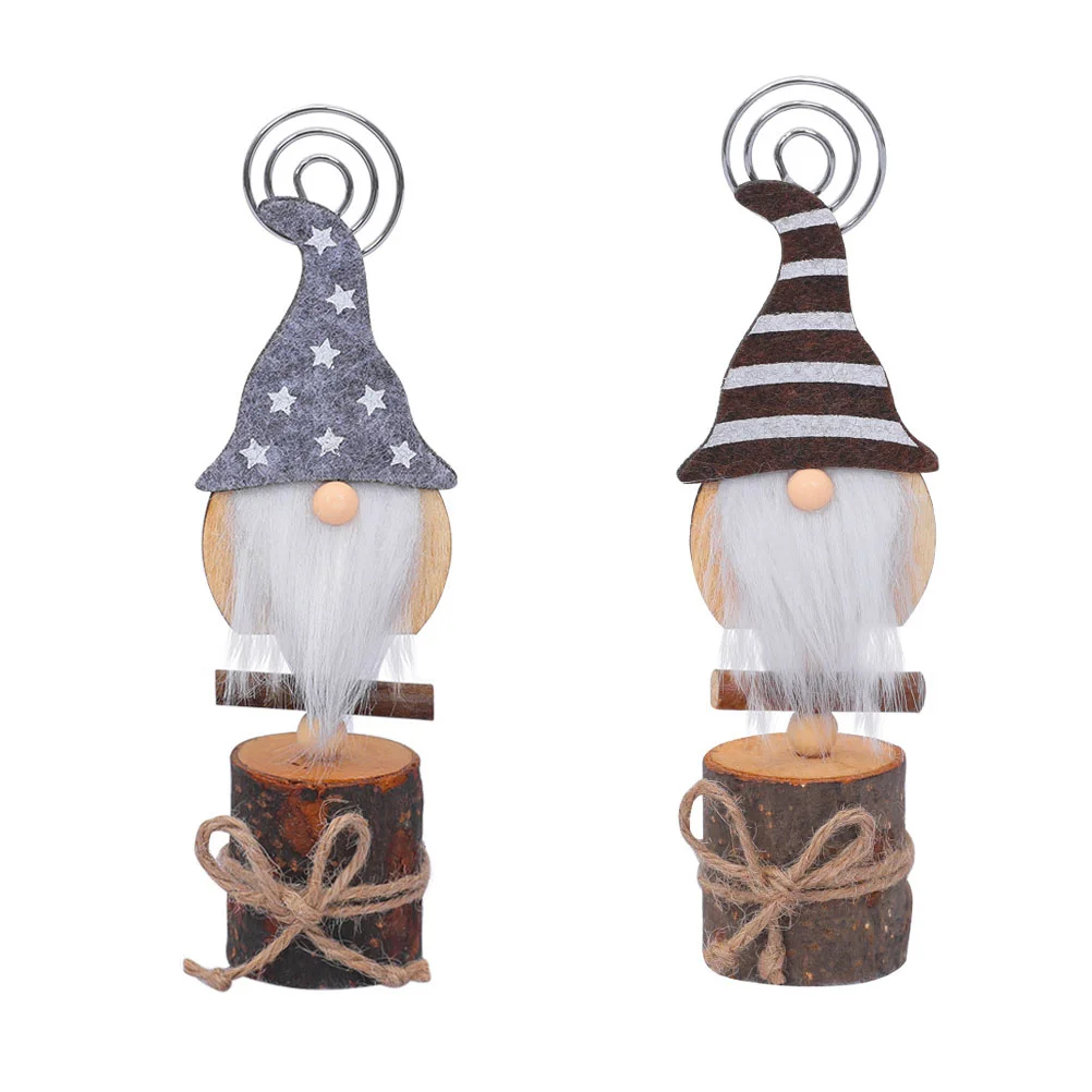 

Holder Table Holders Christmas Number Clip Memo Place Wire Paper Picture Wedding Clips Name Santa Stand Decorative Wooden Tomte