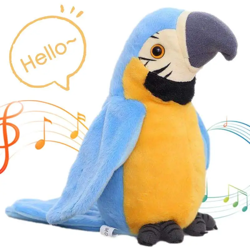 

Электрические игрушки-попугаи, красочный Попугай, искусственный попугай, повторяет, что вы говорите, Электронная анимационная птица, Плюшевые Интерактивные игрушки