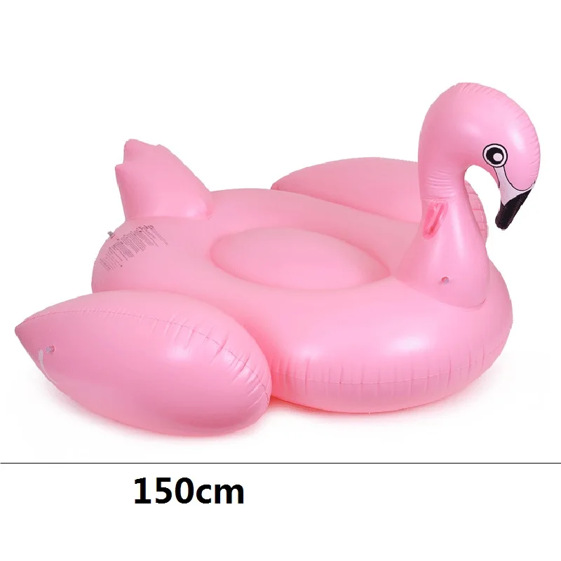 60 Inch Giant Inflatable Flamingo Pool Float Pink Ride-On Mattress Swimming Ring Adults Children Water Party Toys Piscina images - 6