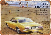 12 x 16 inches metal vintage funny tin sign 1965 car art corvair