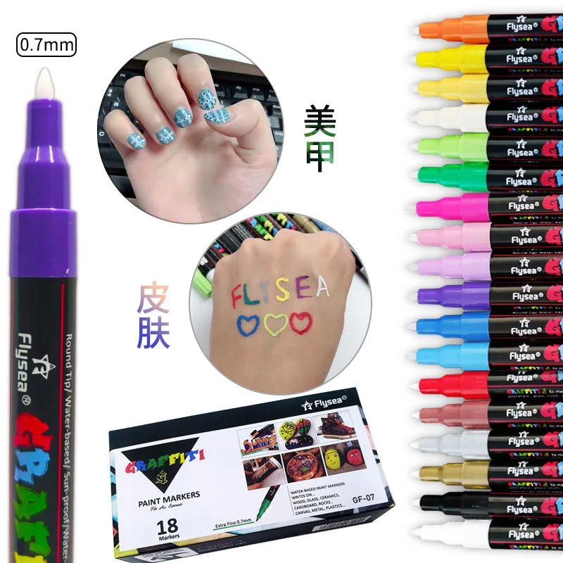 

28 Colors Nail Art Graffic Pen Painting Tool Liner Gel Polish Nail Art Brush for a Acrylic Accessories Painting