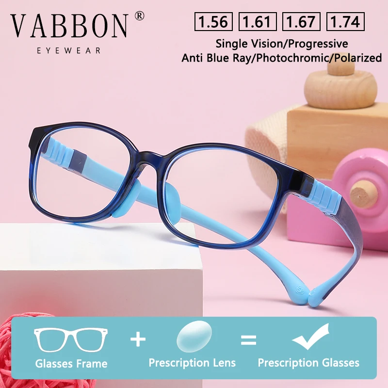 Фото Vabbon детские очки для близорукости Tr анти-синие очки по рецепту подростковые учебные компьютерные очки оптические очки фотохромные очки Trd-23 №1