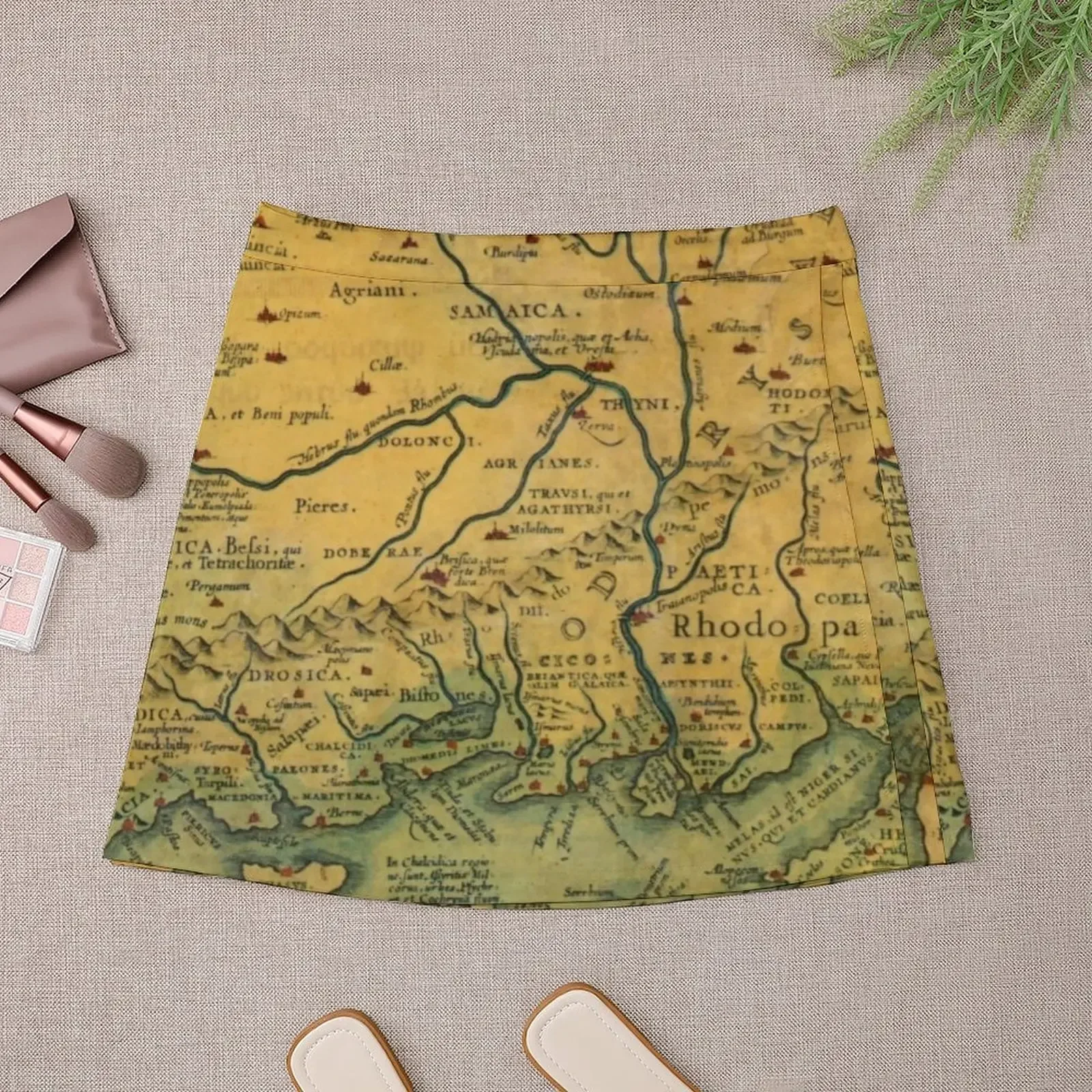 Винтажная антикварная карта Трейса Турция Европа мини-юбка летние юбки