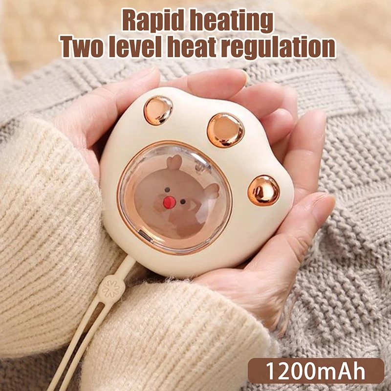 1200 мАч грелка для рук кошачья лапа перезаряжаемая встроенная батарея студентов