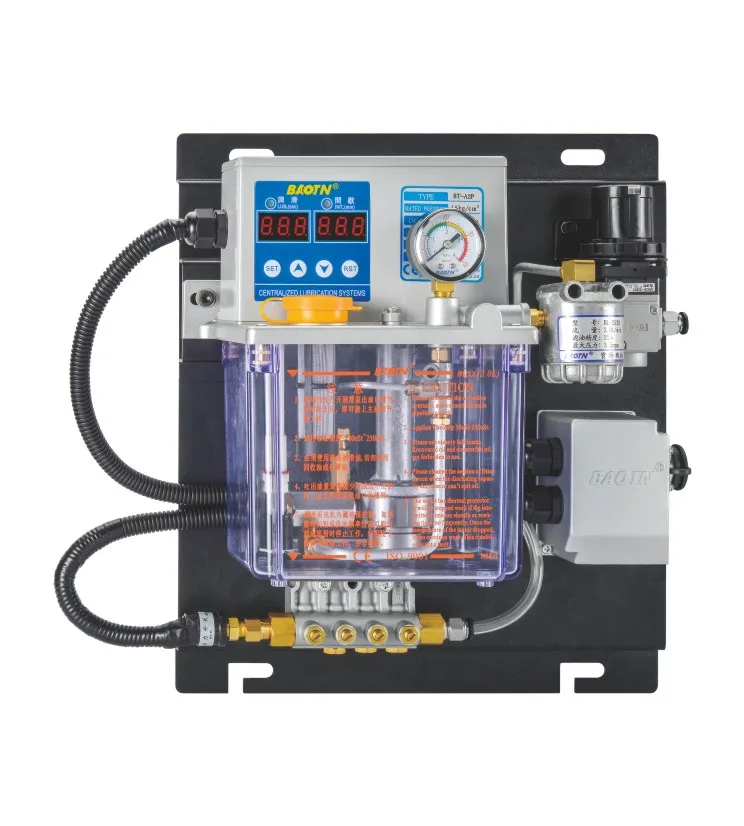 

BAOTN Air/oil Lubrication System China Gear Pump ETA Oil and Gas Cooling Water or Gas 0.4-0.8mpa 32-100cst 0.02-0.05cc/cy 2-5mpa