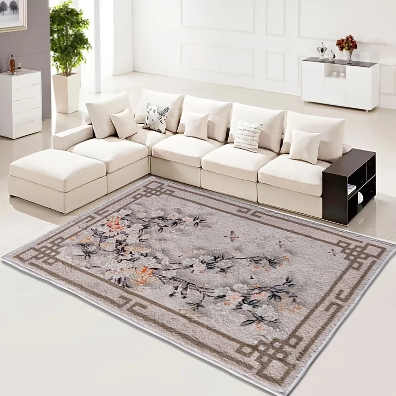 

[Flash Deal]1pc Vintage Flower Graphic Non-slip Carpe Floor Rug Area Rug Suitable For Living Room, 23.6*47.2in/35.4*62.9in/