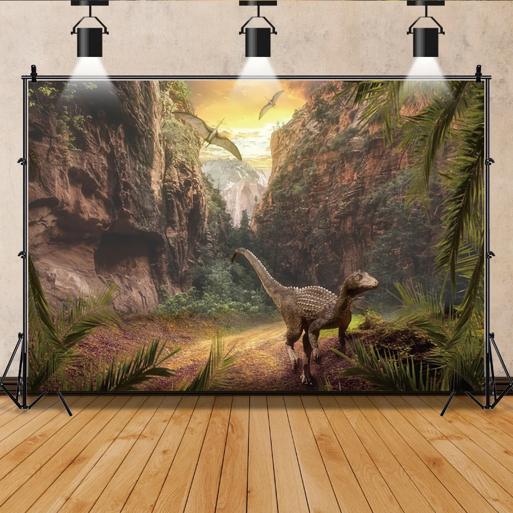 

Фоны для фотосъемки с изображением парка Юрского Периода Динозавров и леса