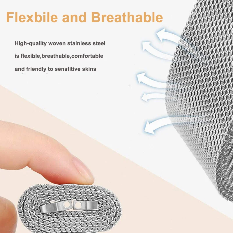 Metal Strap For Garmin Venu 2 2S SQ 18mm 20mm 22mm Watch Band Vivoactive 3 4 4s Forerunner 245 Magnetic Milanese Loop Bracelet