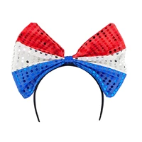 4th of july hair bows hair band accessories american flag hair bows independence day decoration accessories red white and blue