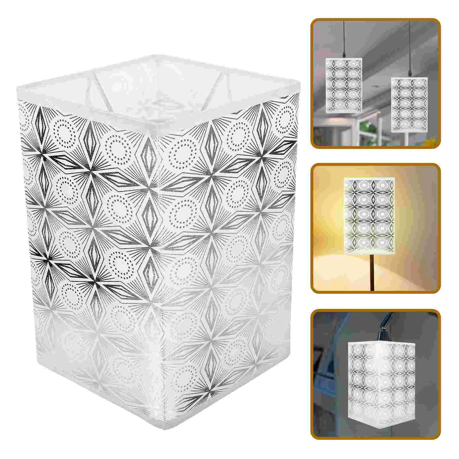 

Lampshade Table Lampshades Replacement Printing Light Fabric Rectangle Decorative