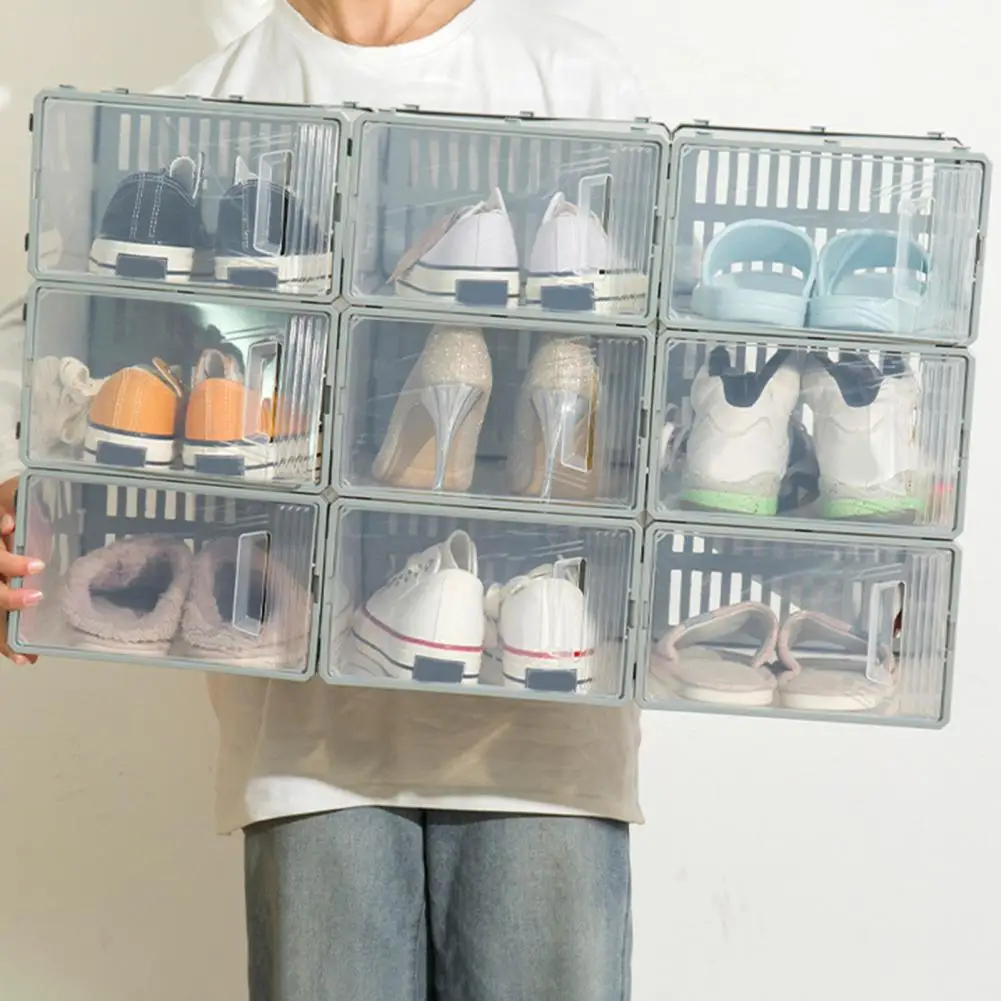 

Shoes Case Great Load Bearing Stable Structure Transparent Shoes Display Case Convenient Shoe Storage Box Home Supplies