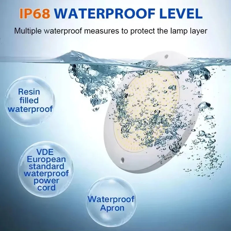 Ip68 Полностью Полимерный Погружной Светодиодный Подводный Светильник 6 Вт 12 18 35