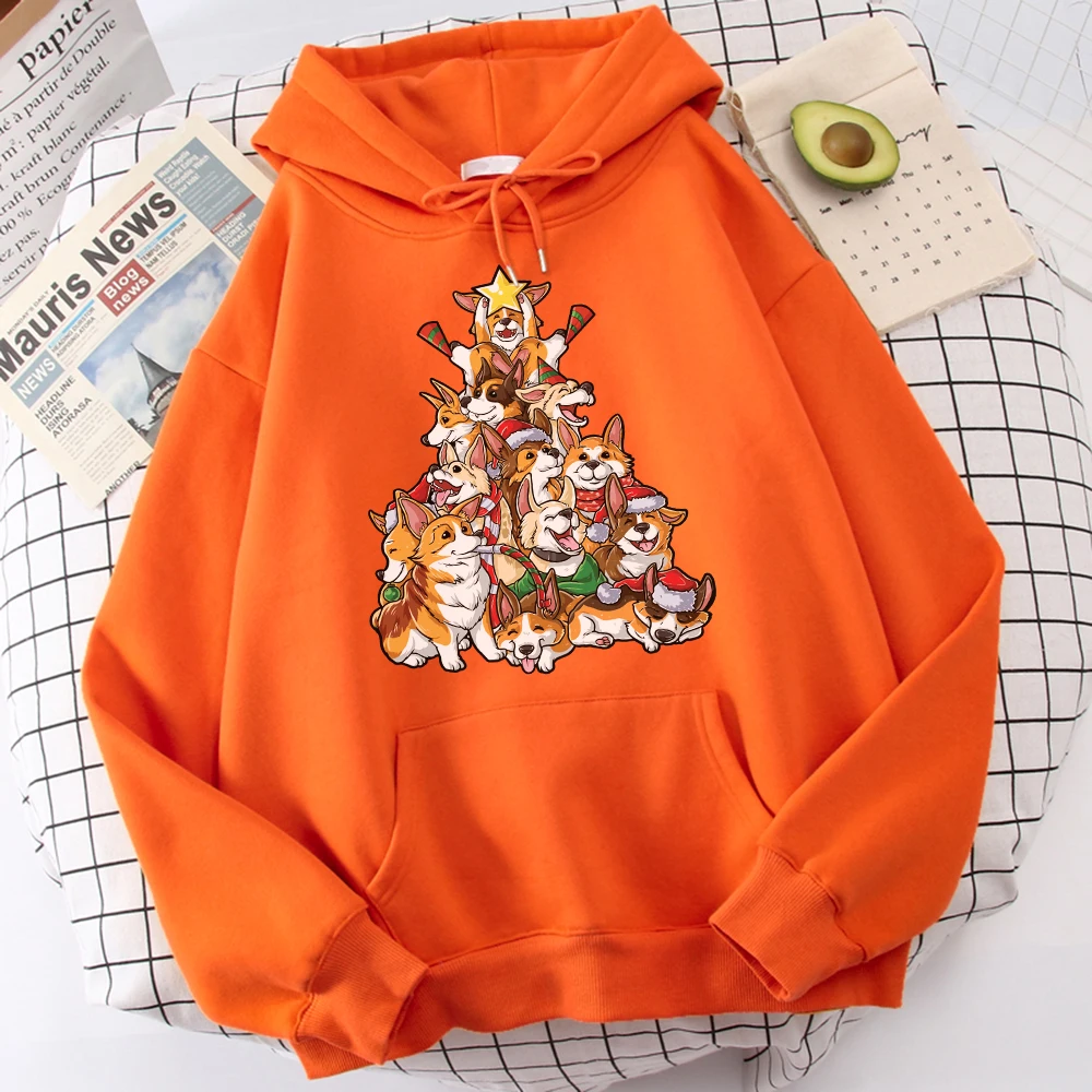 

Christmas Tree Merry I Love Cartoons Print Clothing Female Hooded Autumn Streetwear Crewneck Comics Hoodies Casual Fashion Hoody